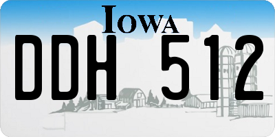 IA license plate DDH512