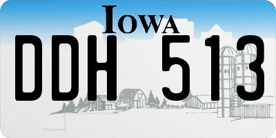 IA license plate DDH513