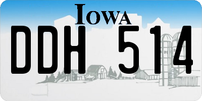 IA license plate DDH514