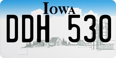 IA license plate DDH530