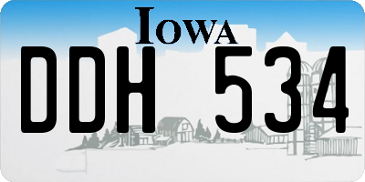 IA license plate DDH534