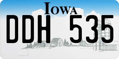 IA license plate DDH535