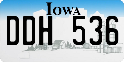 IA license plate DDH536