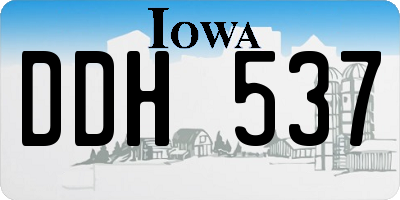 IA license plate DDH537