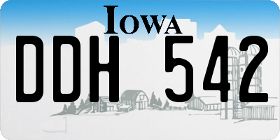 IA license plate DDH542