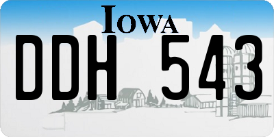 IA license plate DDH543