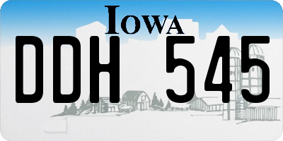 IA license plate DDH545