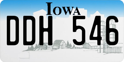 IA license plate DDH546