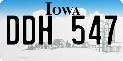 IA license plate DDH547