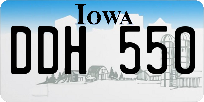 IA license plate DDH550