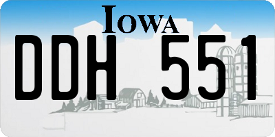 IA license plate DDH551
