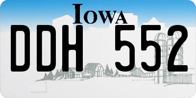 IA license plate DDH552