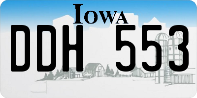 IA license plate DDH553