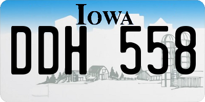 IA license plate DDH558
