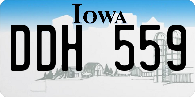 IA license plate DDH559