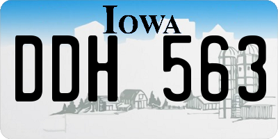 IA license plate DDH563