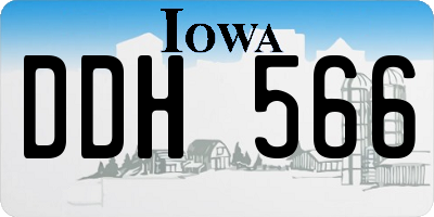 IA license plate DDH566