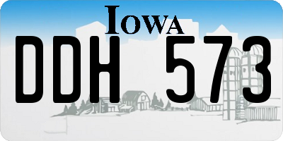 IA license plate DDH573