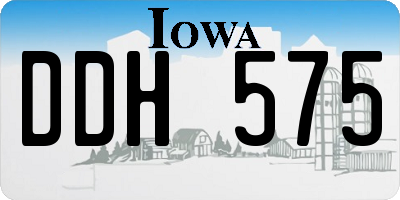 IA license plate DDH575