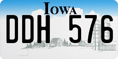 IA license plate DDH576