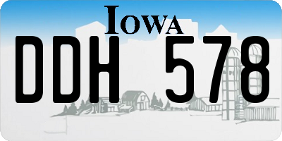IA license plate DDH578