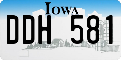 IA license plate DDH581