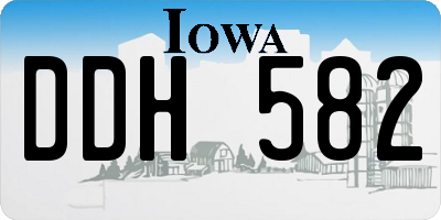 IA license plate DDH582
