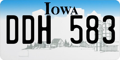 IA license plate DDH583