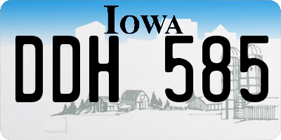 IA license plate DDH585