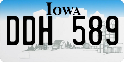 IA license plate DDH589