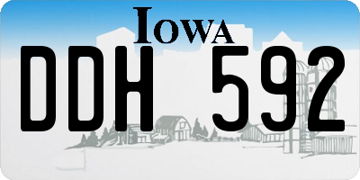 IA license plate DDH592