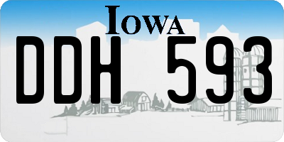 IA license plate DDH593