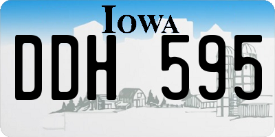 IA license plate DDH595