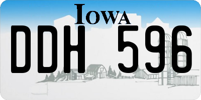 IA license plate DDH596