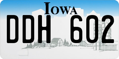 IA license plate DDH602