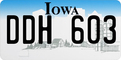 IA license plate DDH603