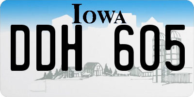 IA license plate DDH605