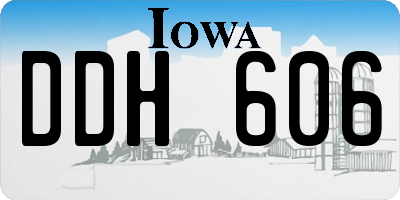 IA license plate DDH606