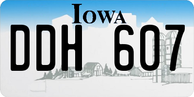 IA license plate DDH607