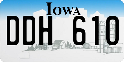 IA license plate DDH610