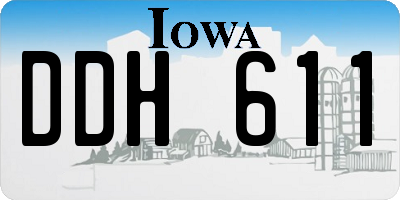 IA license plate DDH611