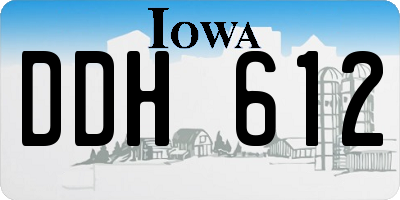 IA license plate DDH612