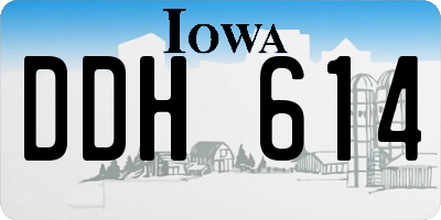 IA license plate DDH614