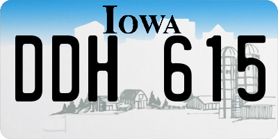 IA license plate DDH615
