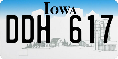 IA license plate DDH617