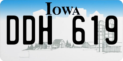 IA license plate DDH619
