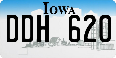 IA license plate DDH620