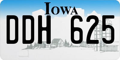 IA license plate DDH625