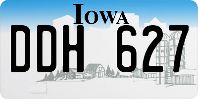 IA license plate DDH627