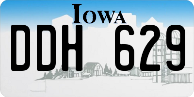 IA license plate DDH629
